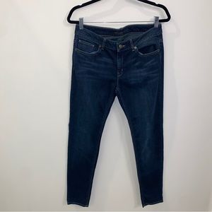 Michael Kors Dark Wash Denim Mid Rise Skinny Jeans 6
